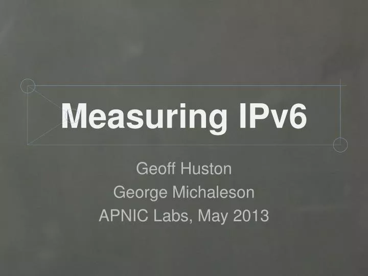 measuring ipv6