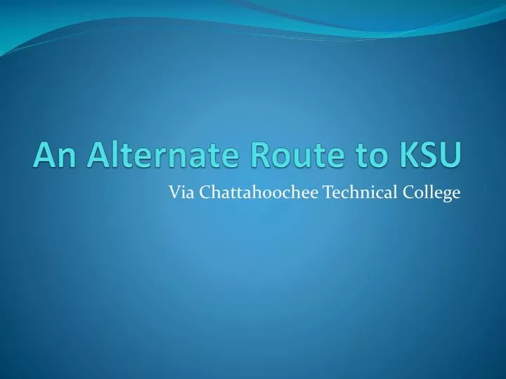 an alternate route to ksu