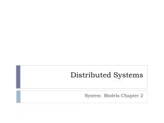 Distributed Systems