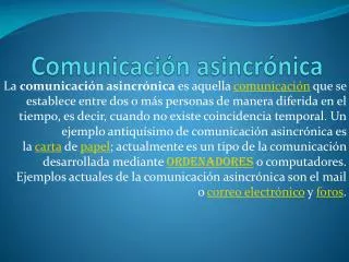 comunicaci n asincr nica