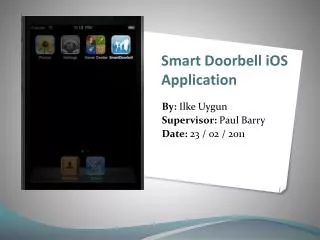 Smart Doorbell iOS Application