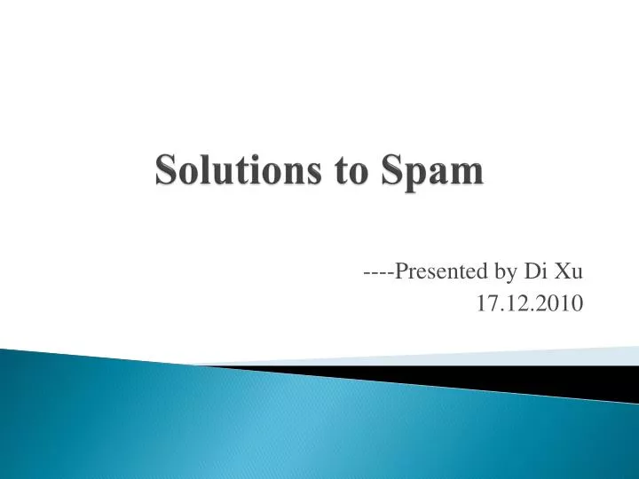 solutions to spam