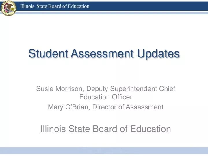 student assessment updates