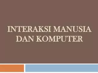 interaksi manusia dan komputer