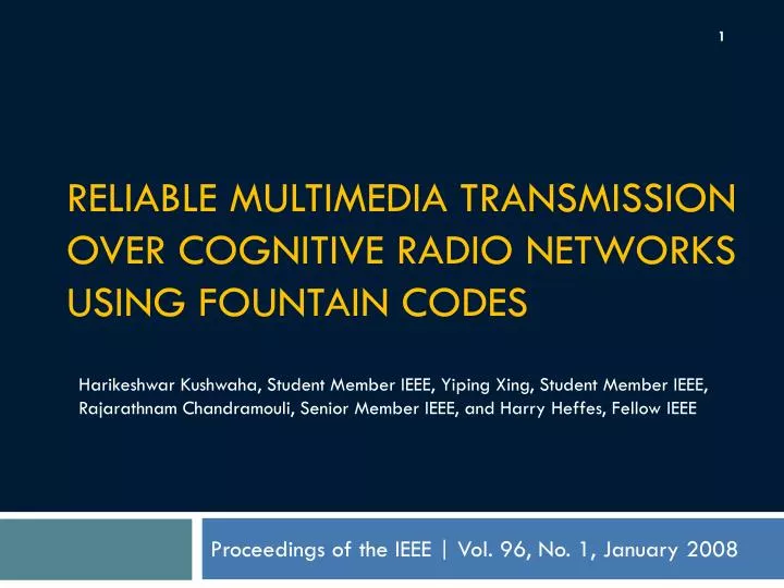 reliable multimedia transmission over cognitive radio networks using fountain codes