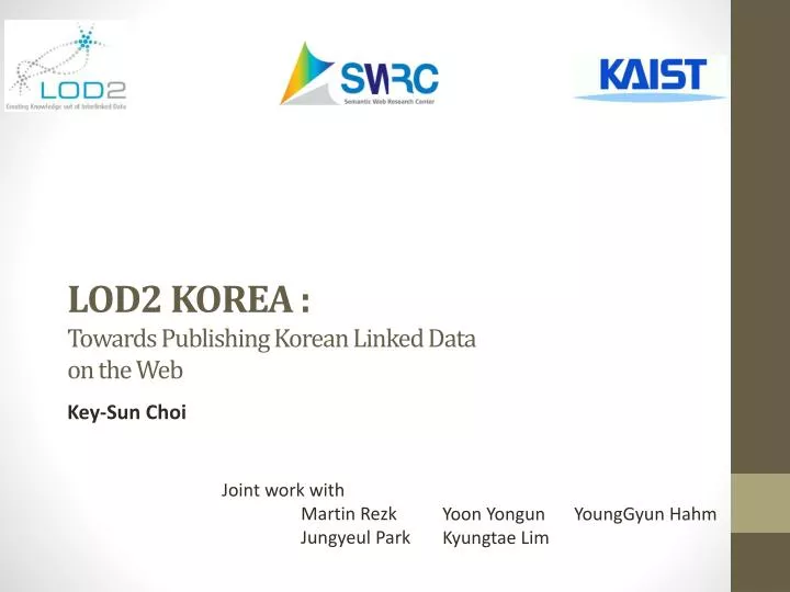 lod2 korea towards publishing korean linked data on the web