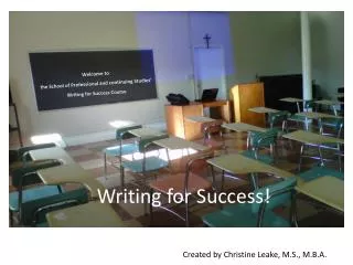 Writing for Success!