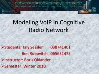 Modeling VoIP in Cognitive Radio Network
