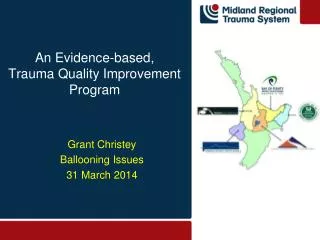 An Evidence-based, T rauma Quality Improvement Program