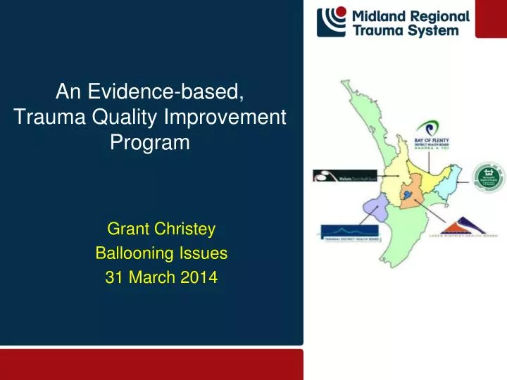 an evidence based t rauma quality improvement program