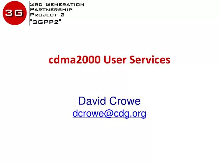 cdma2000 user services