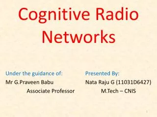 Cognitive Radio Networks