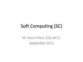 Soft Computing (SC)