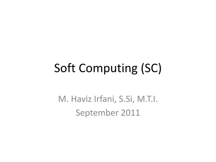 soft computing sc