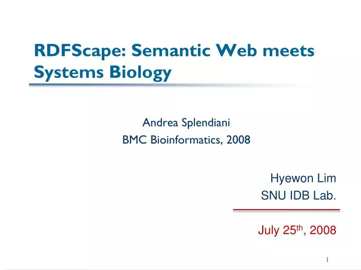rdfscape semantic web meets systems biology