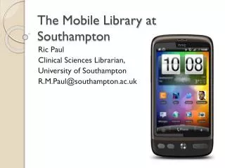 The Mobile Library at Southampton