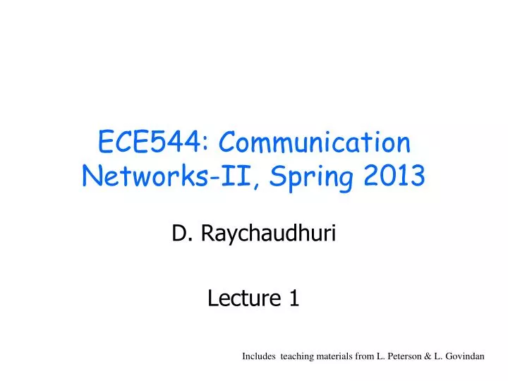 ece544 communication networks ii spring 2013