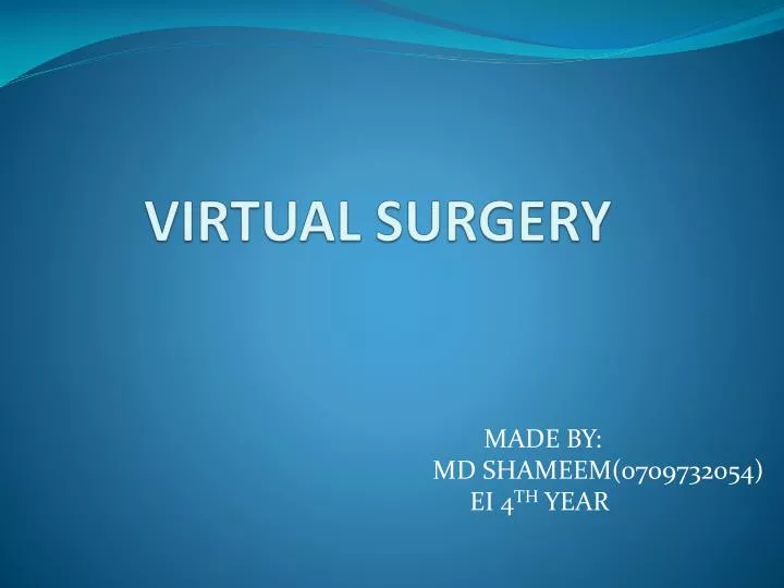 virtual surgery