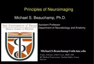 Principles of Neuroimaging