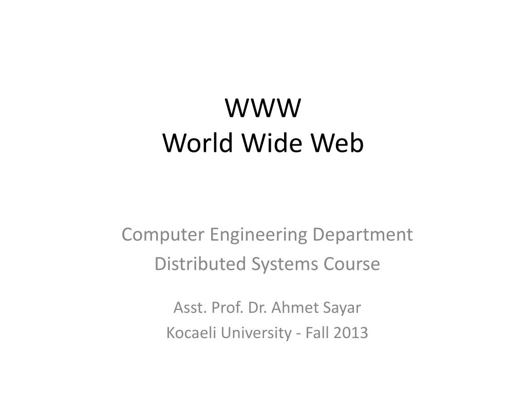 PPT - WWW World Wide Web PowerPoint Presentation, free download - ID ...