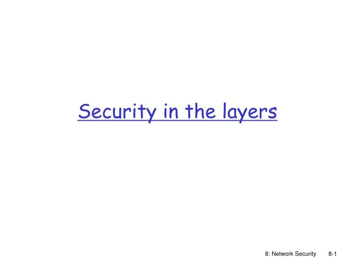 security in the layers
