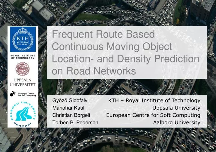 frequent route based continuous moving object location and density prediction on road networks