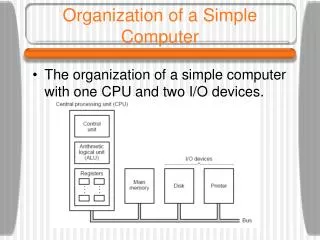 Organization of a Simple Computer