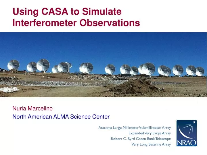 using casa to simulate interferometer observations