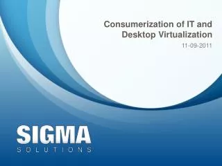 Consumerization of IT and Desktop Virtualization