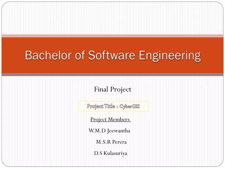 bachelor of software engineering