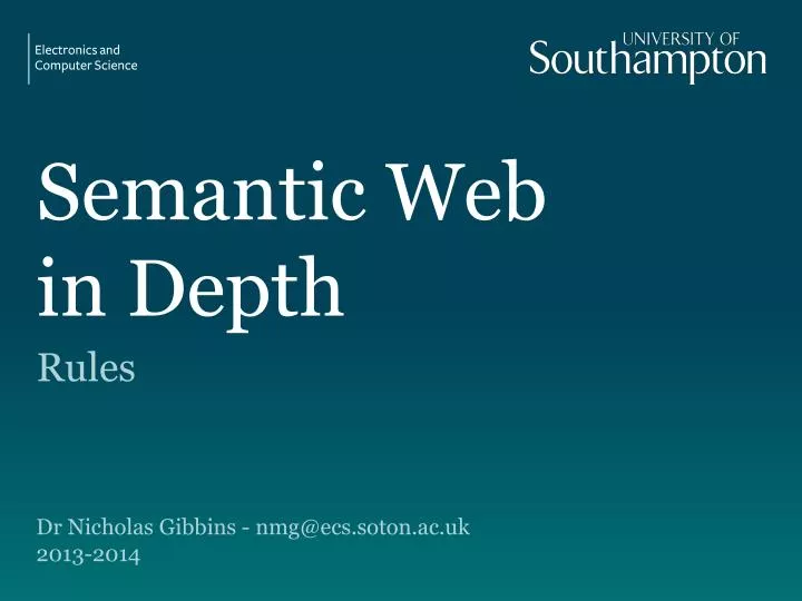 semantic web in depth