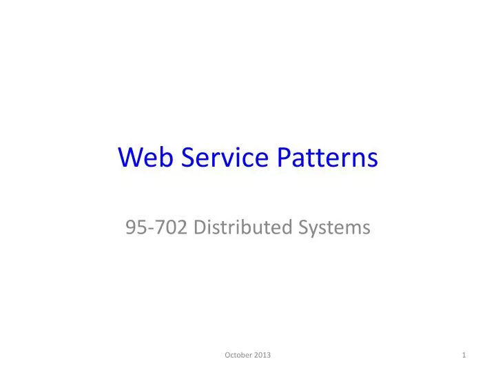 web service patterns