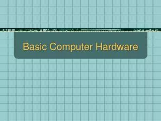 basic computer hardware