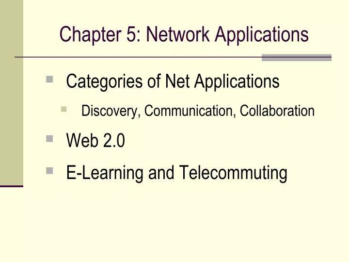 chapter 5 network applications