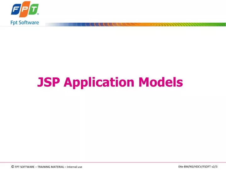 jsp application models