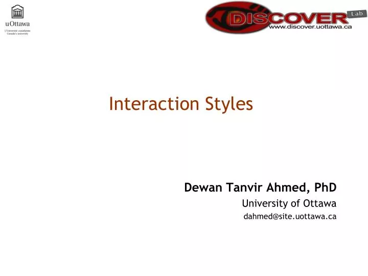 interaction styles
