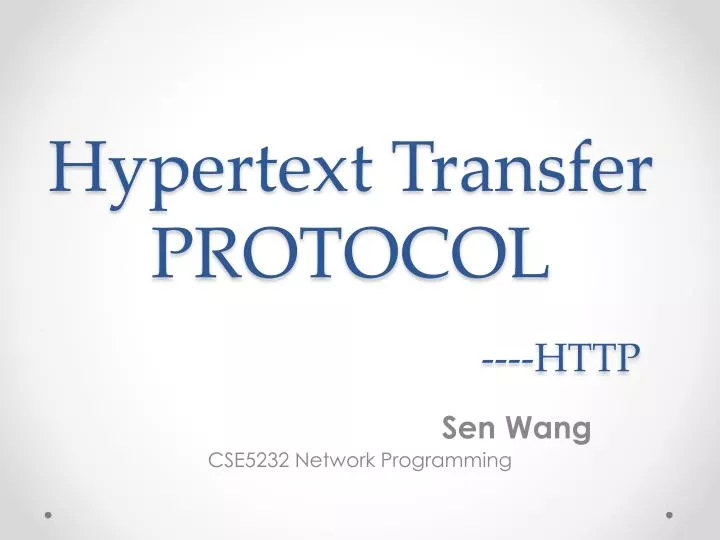 hypertext transfer protocol http