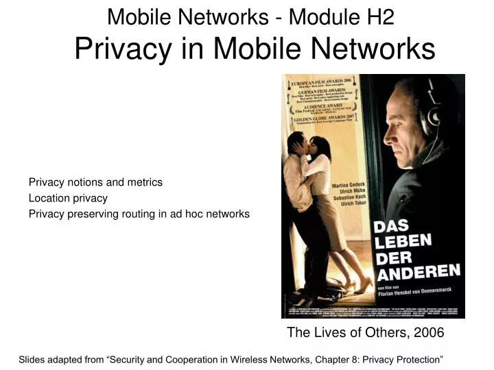 mobile networks module h2 privacy in mobile networks