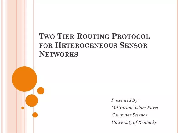 two tier routing protocol for heterogeneous sensor networks