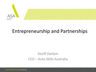 Entrepreneurship and Partnerships