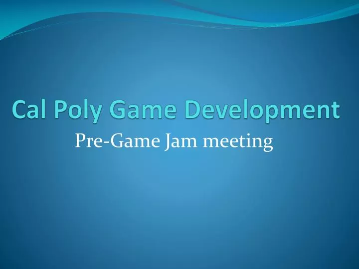 cal poly game development