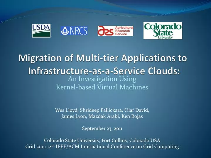 migration of multi tier applications to infrastructure as a service clouds