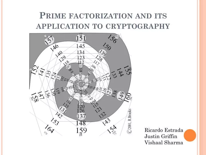 prime factorization and its application to cryptography