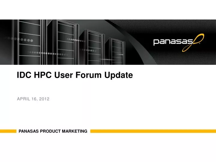 idc hpc user forum update