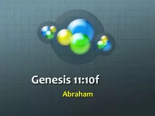 Genesis 11:10f