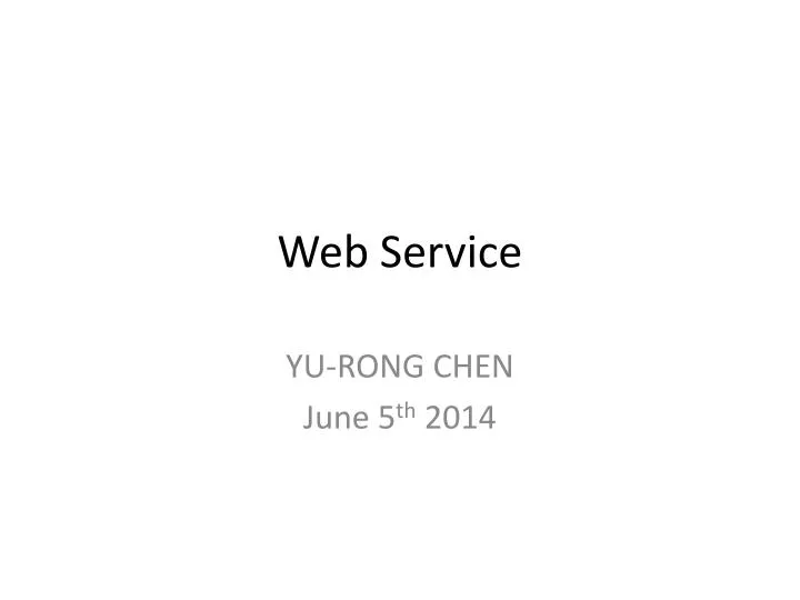 web service