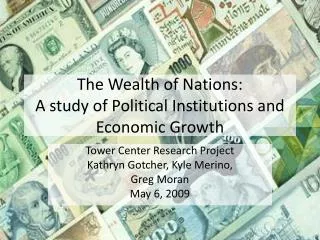 The Wealth of Nations: A study of Political Institutions and Economic Growth