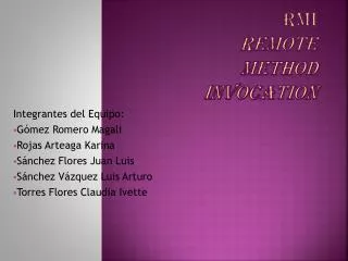 rmi remote method invocation