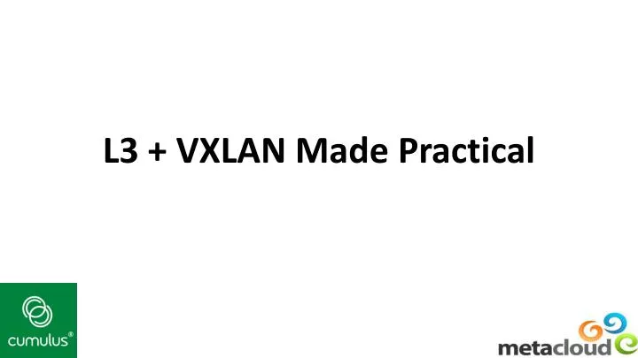 l3 vxlan made practical