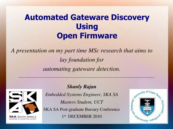 automated gateware discovery using open firmware